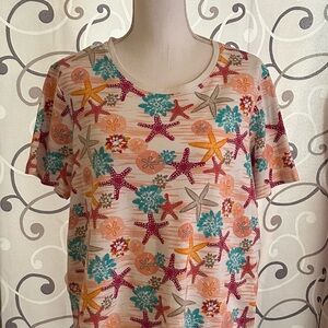 Kim Rogers Multicolor Print Top